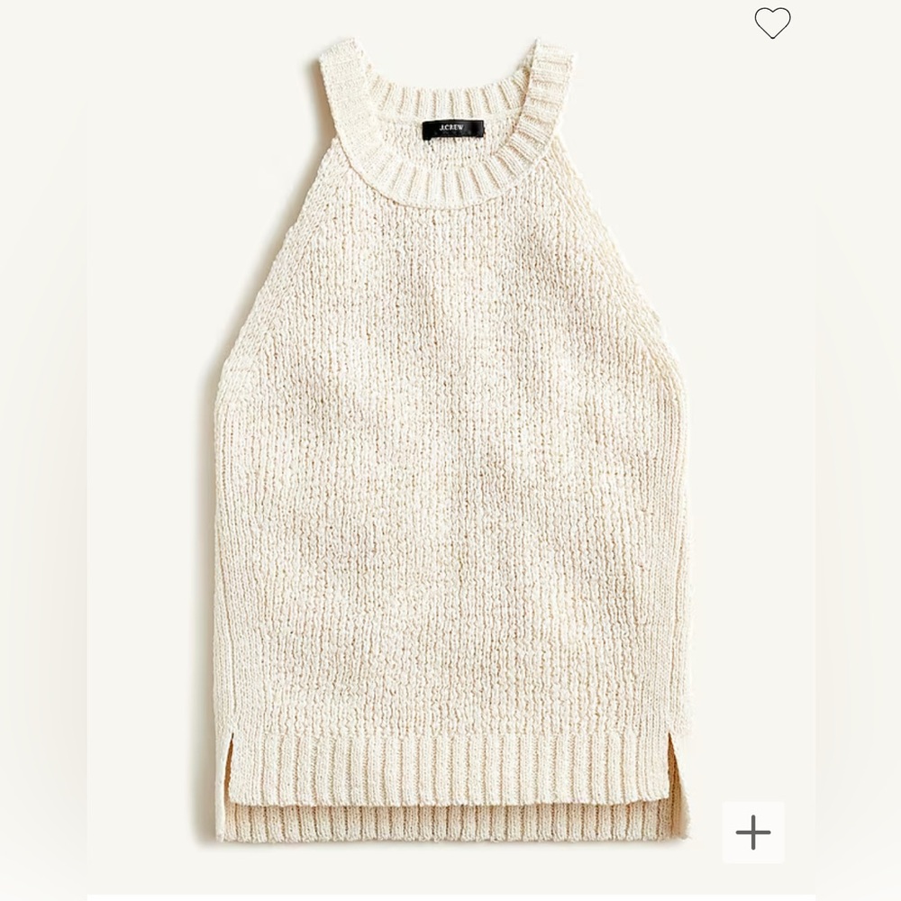 J. Crew Ivory Sleeveless Knit Top